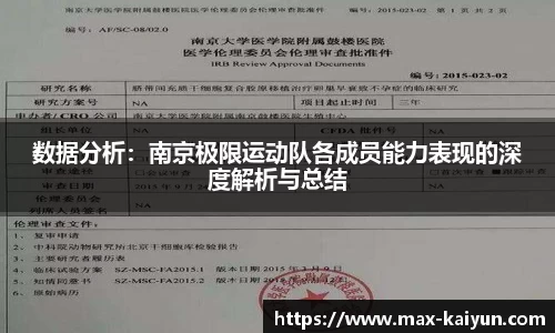 数据分析：南京极限运动队各成员能力表现的深度解析与总结